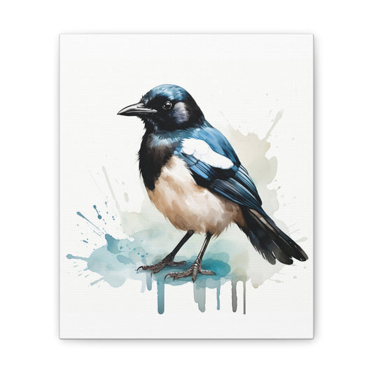 Canvas Print Magpie Watercolor