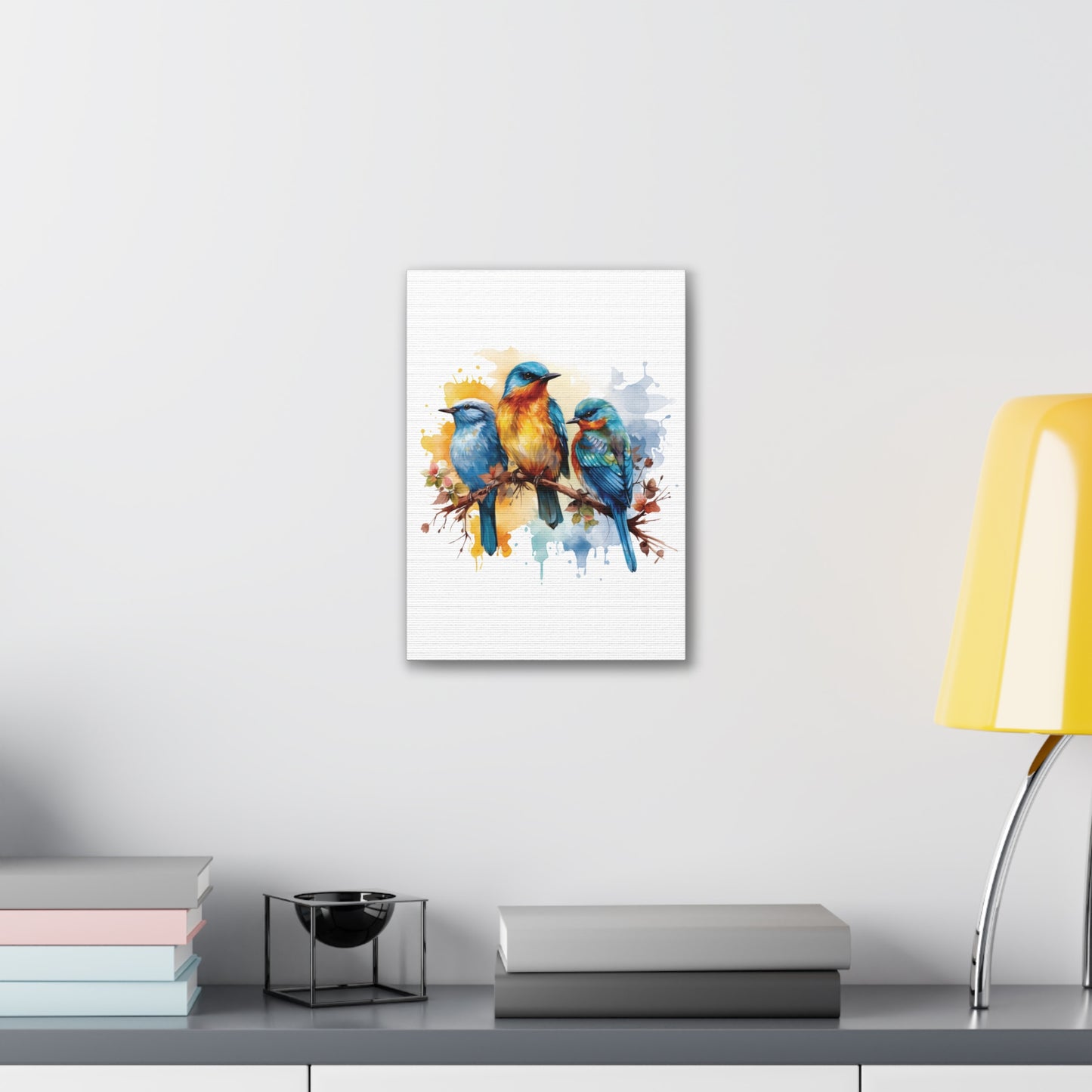 Canvas Print Bird Trio Water Color
