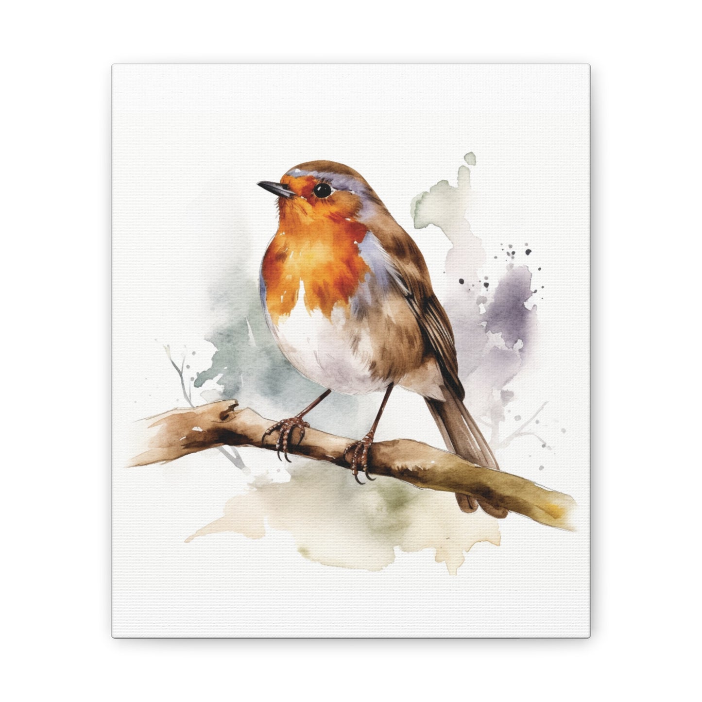 Canvas Print Robin Watercolor