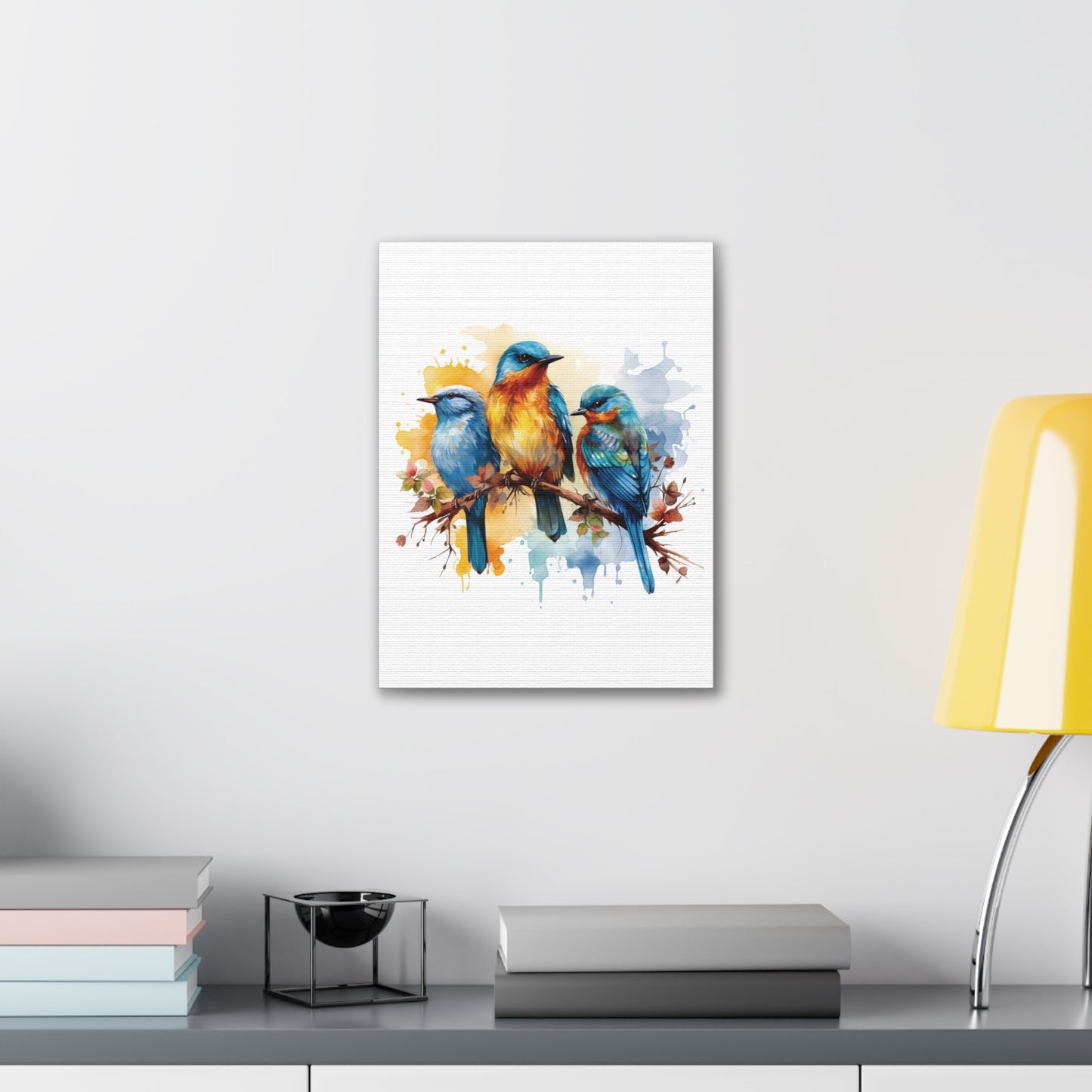 Canvas Print Bird Trio Water Color