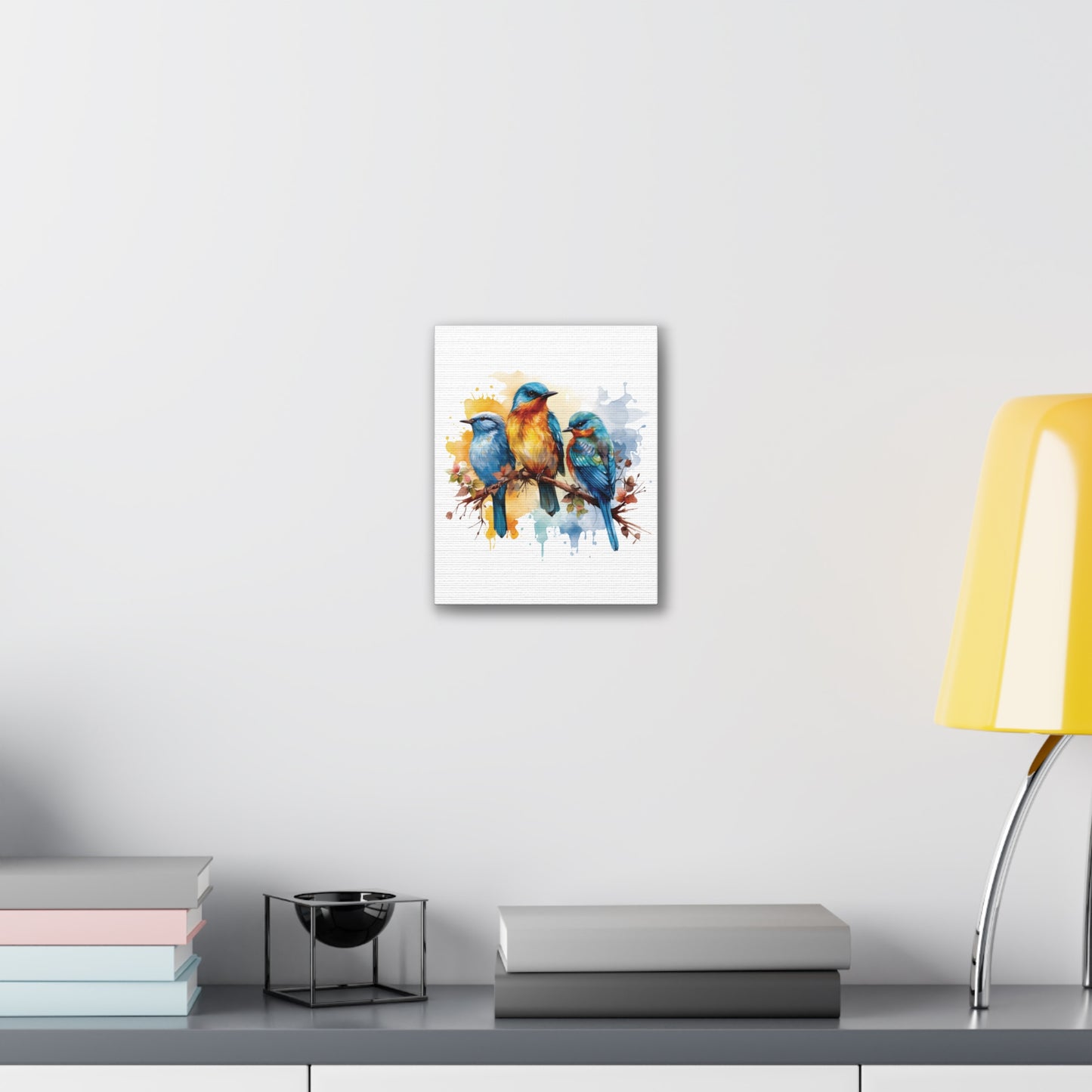 Canvas Print Bird Trio Water Color