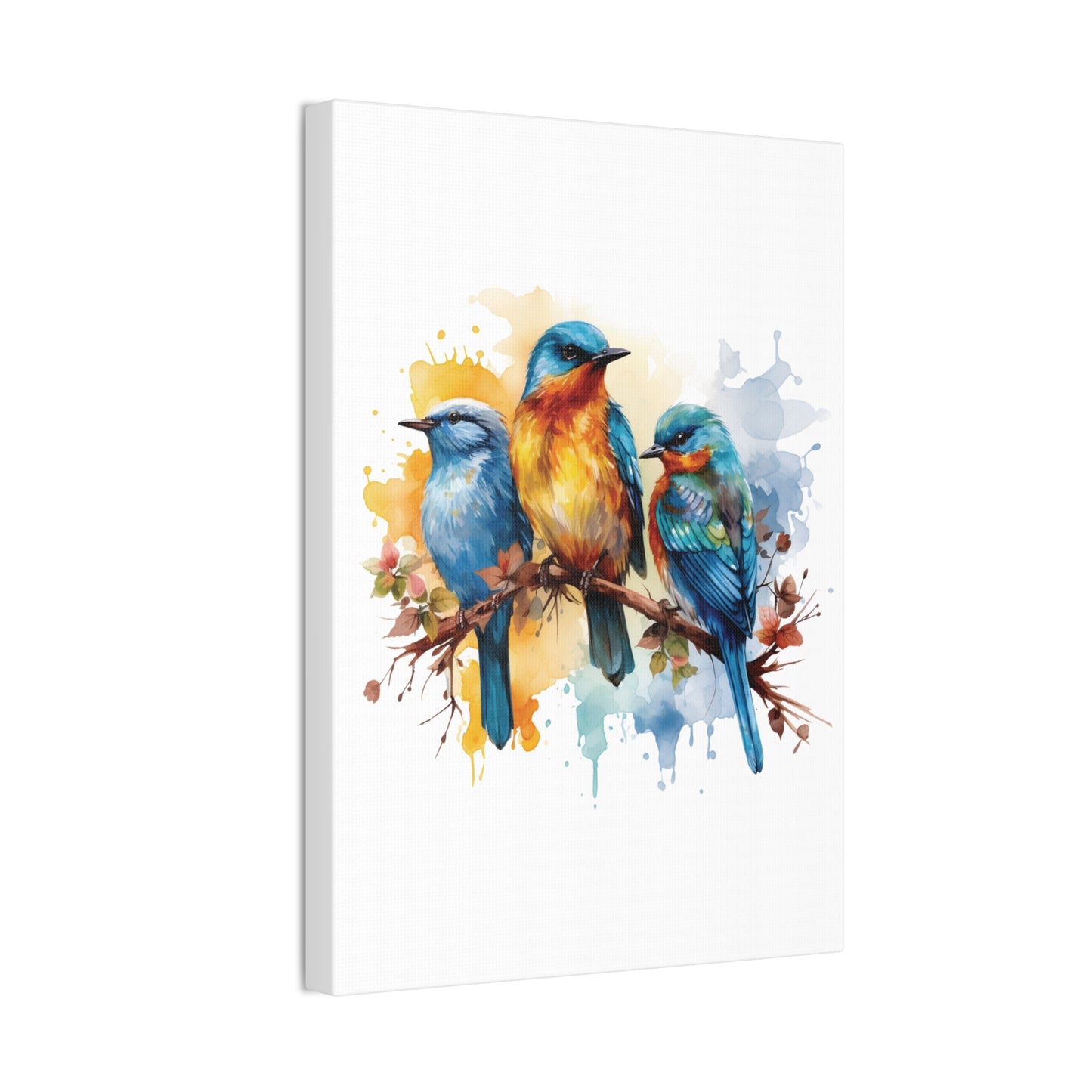 Canvas Print Bird Trio Water Color