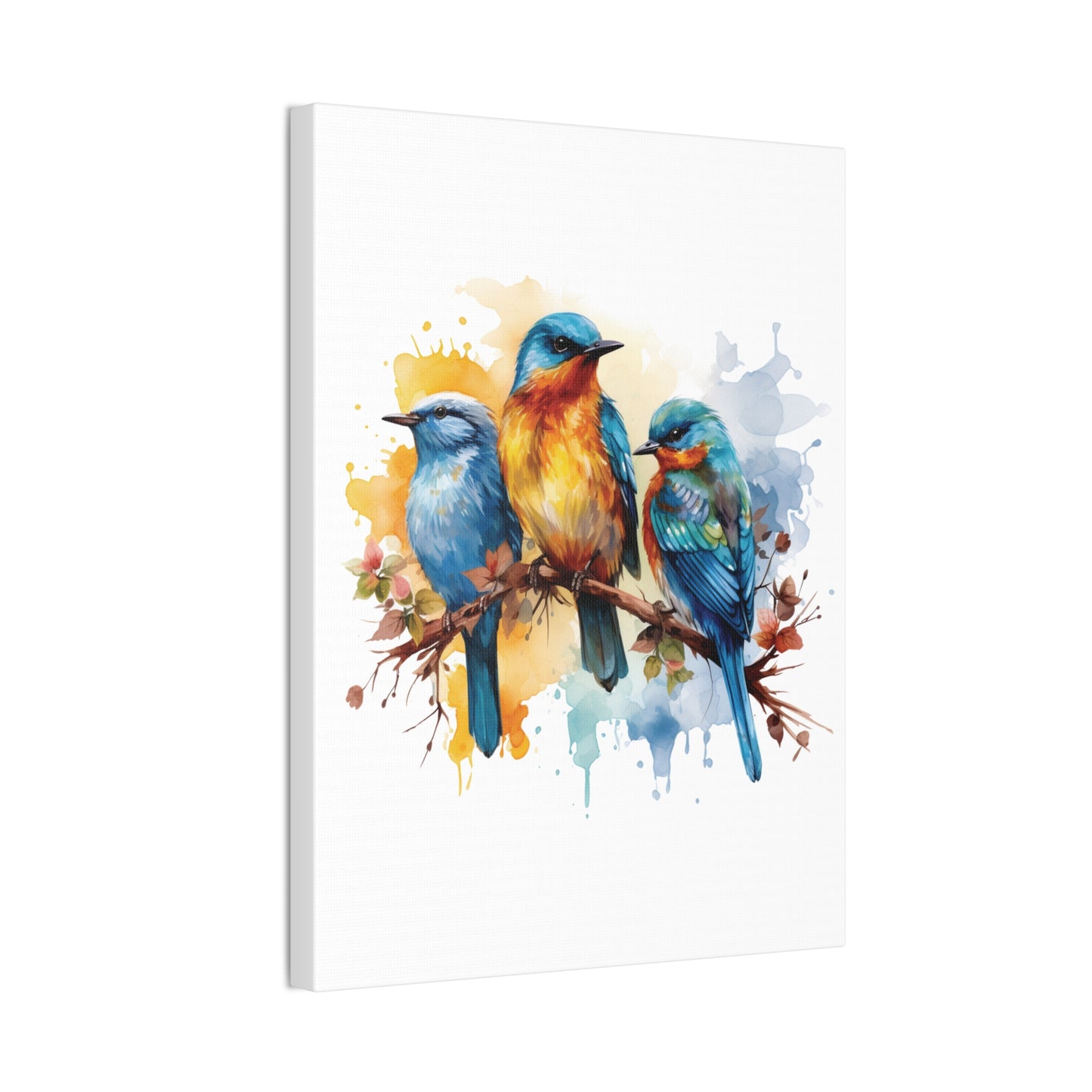 Canvas Print Bird Trio Water Color