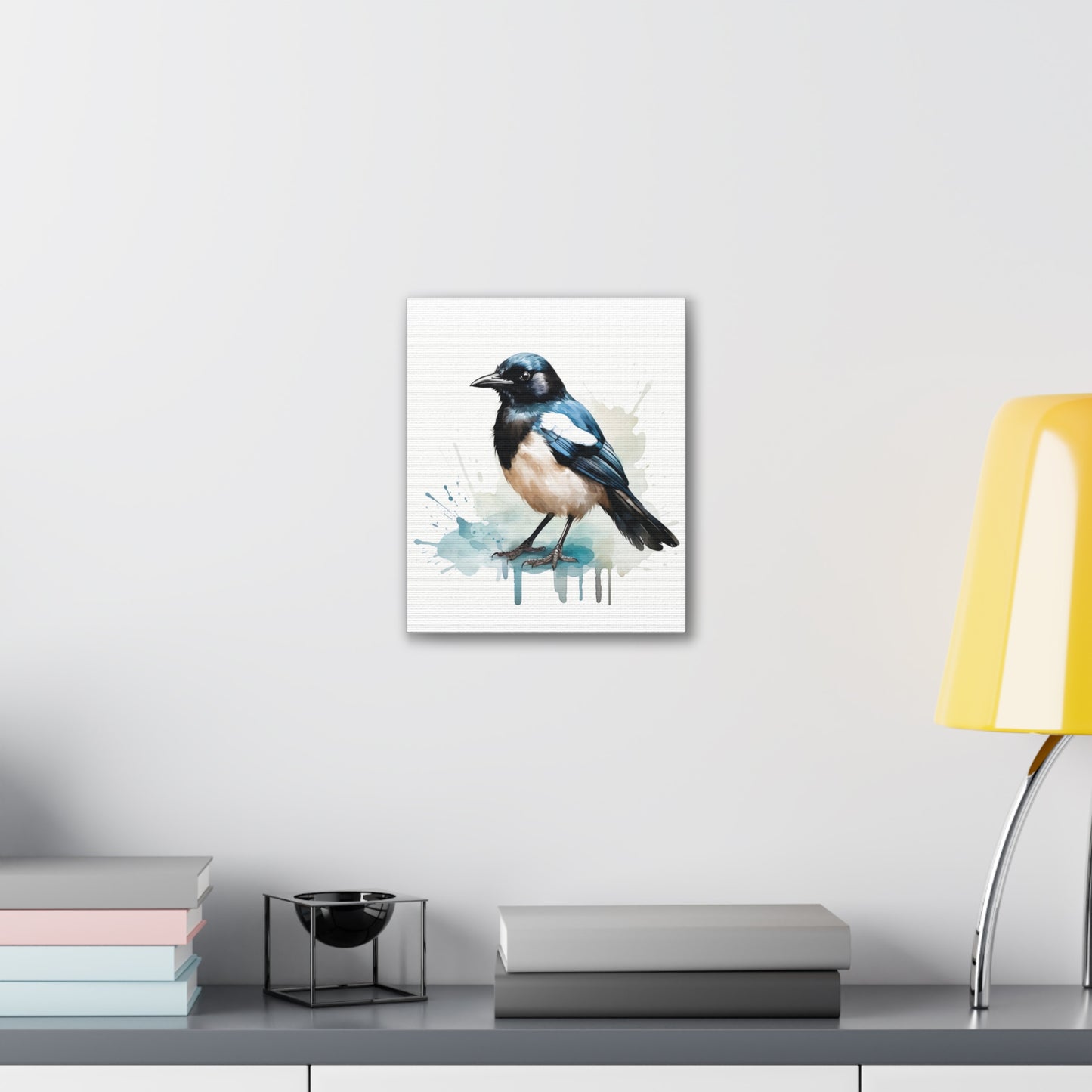 Canvas Print Magpie Watercolor