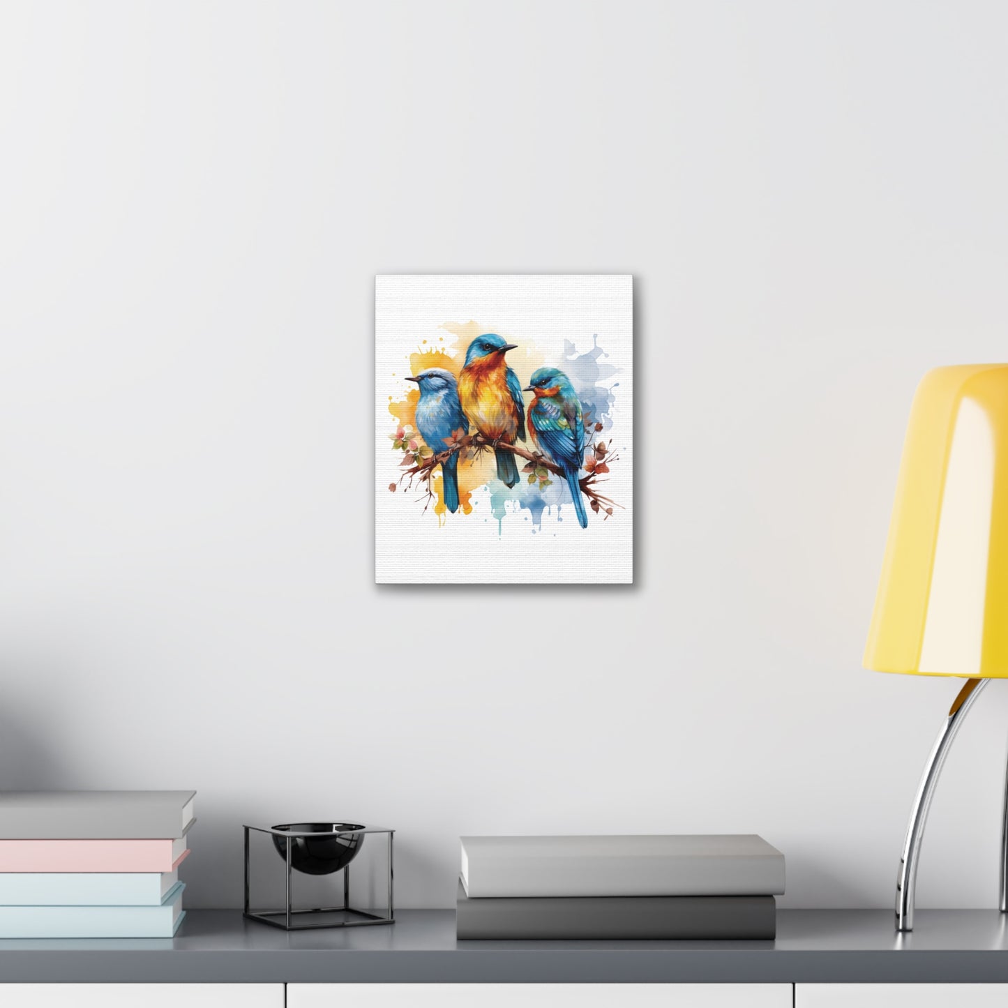 Canvas Print Bird Trio Water Color