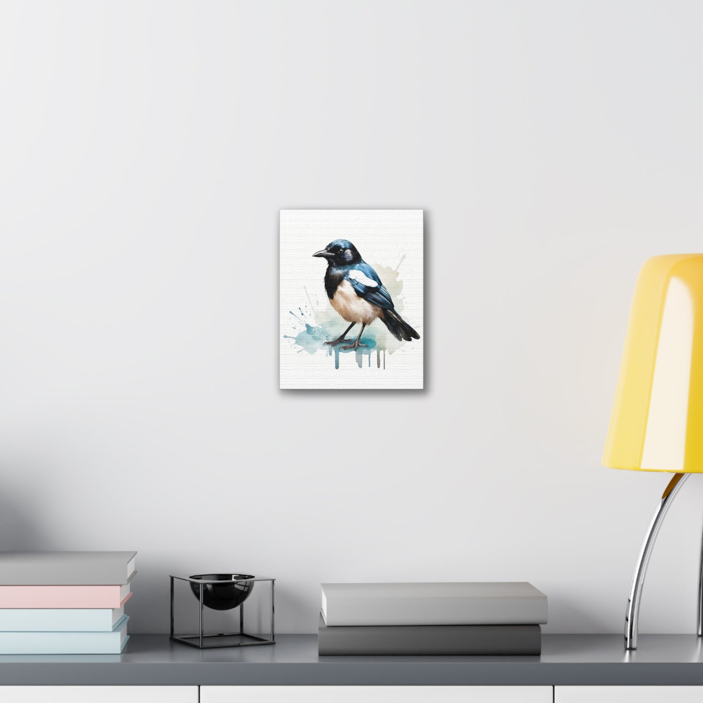 Canvas Print Magpie Watercolor