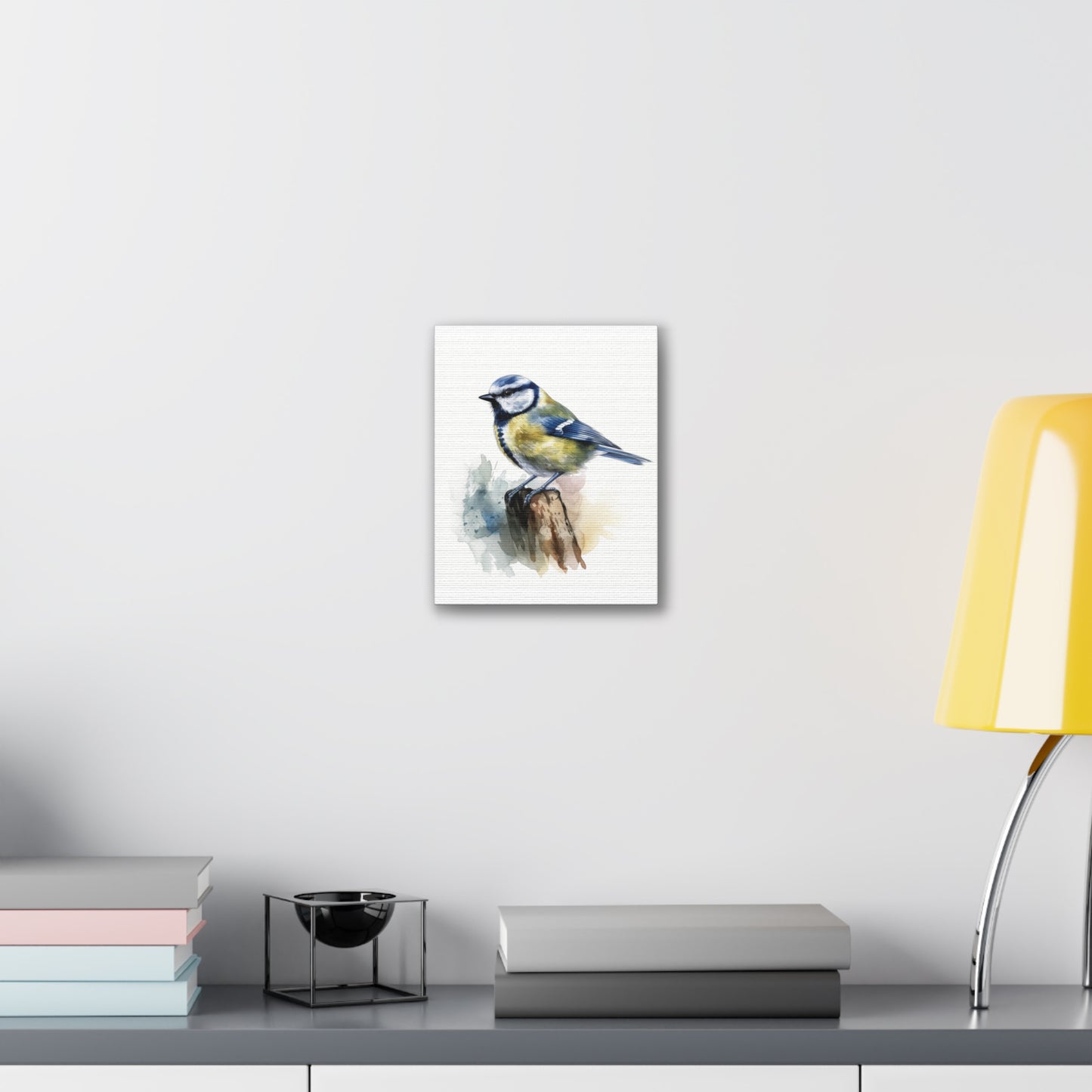 Canvas Print Blue Tit Water Color