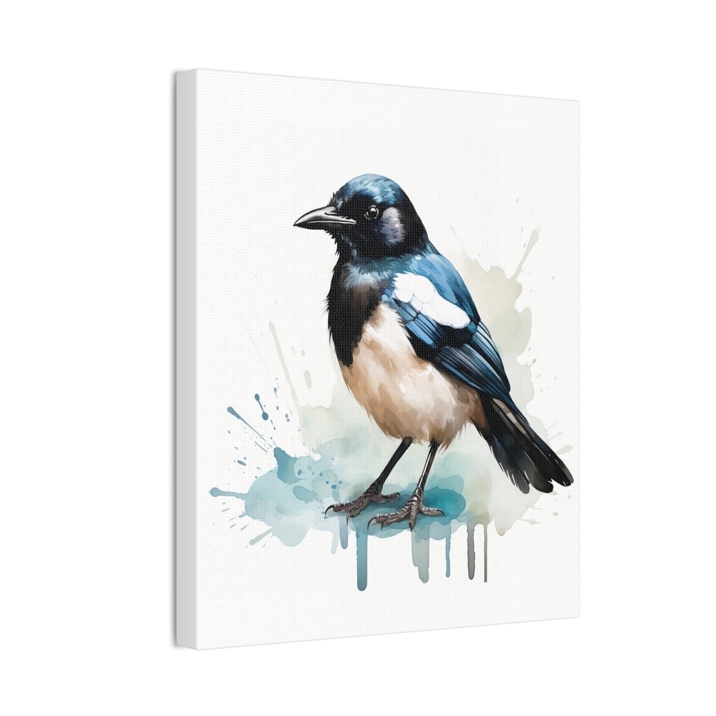Canvas Print Magpie Watercolor