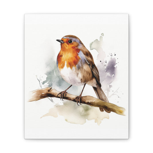 Canvas Print Robin Water Color