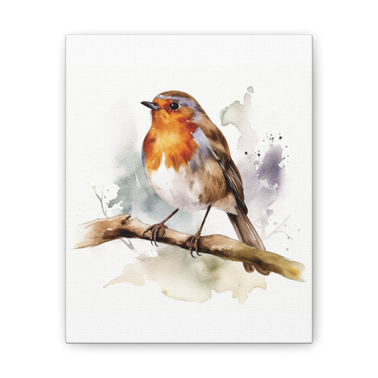 Canvas Print Robin Watercolor