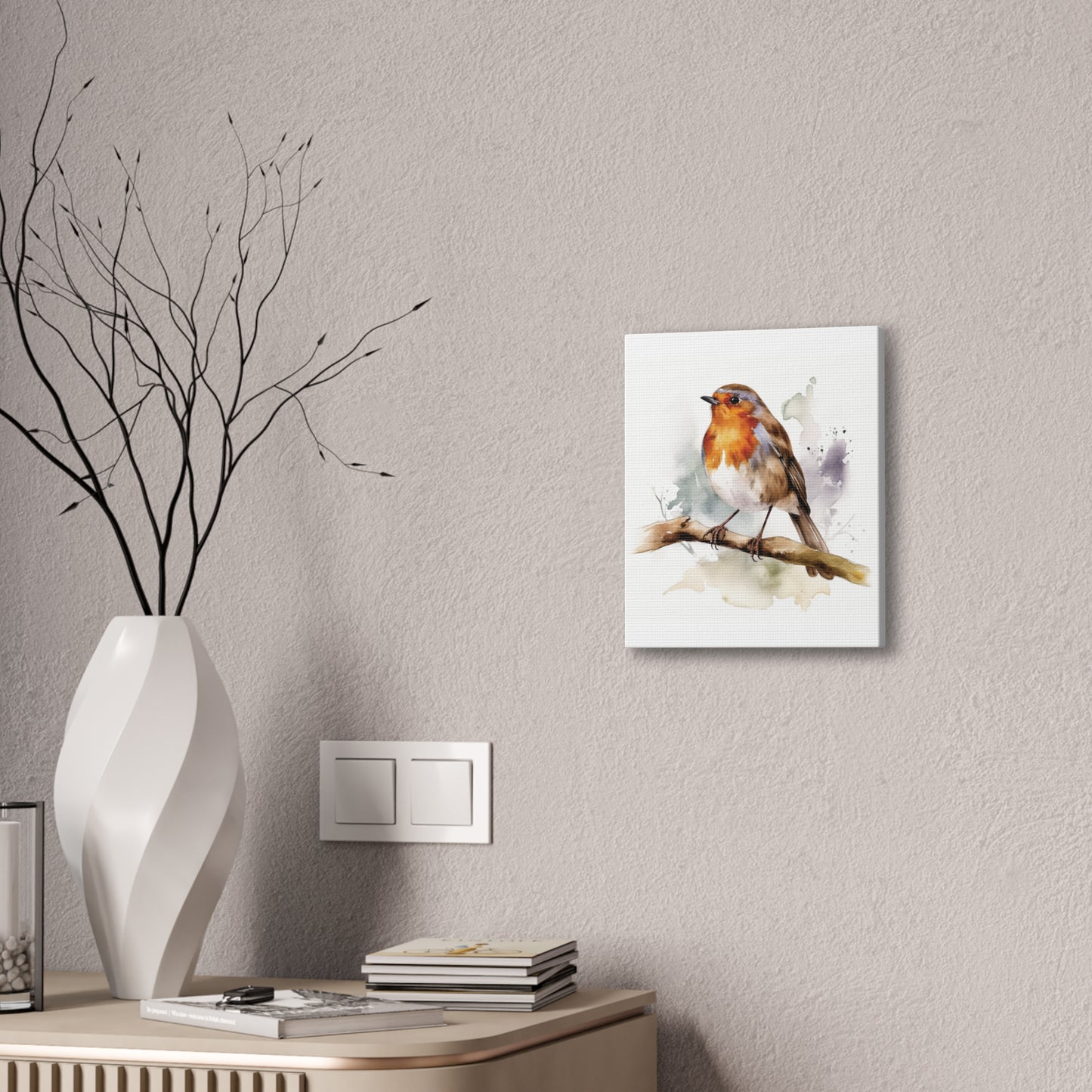 Canvas Print Robin Water Color