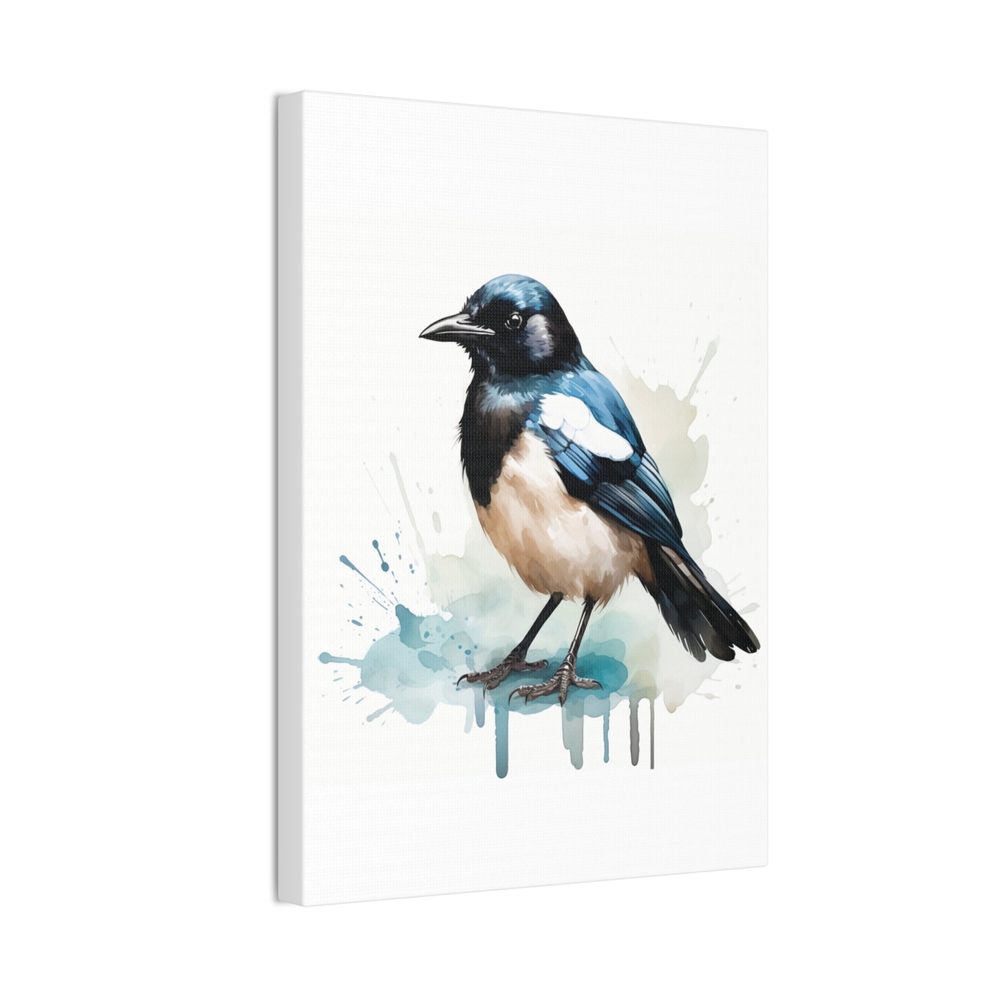 Canvas Print Magpie Watercolor