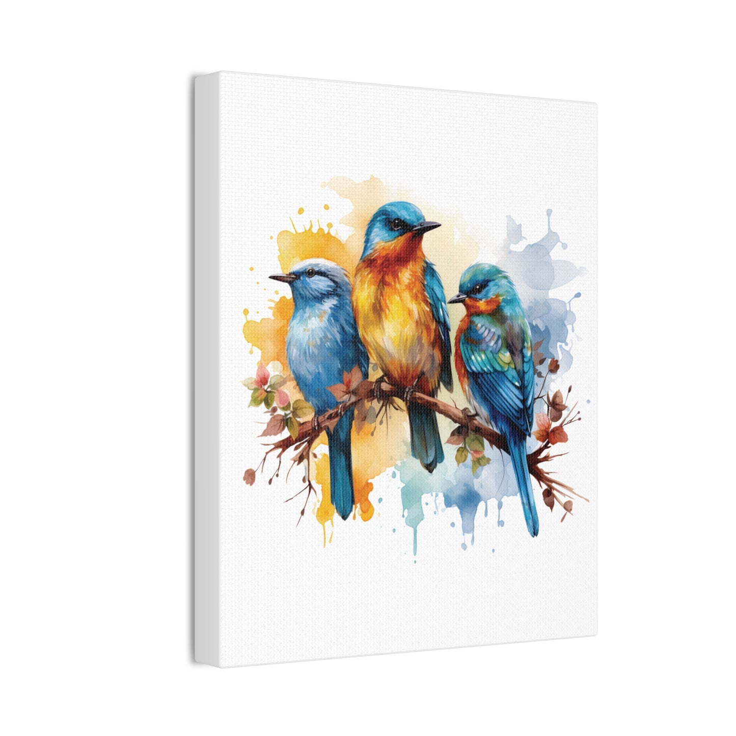 Canvas Print Bird Trio Water Color