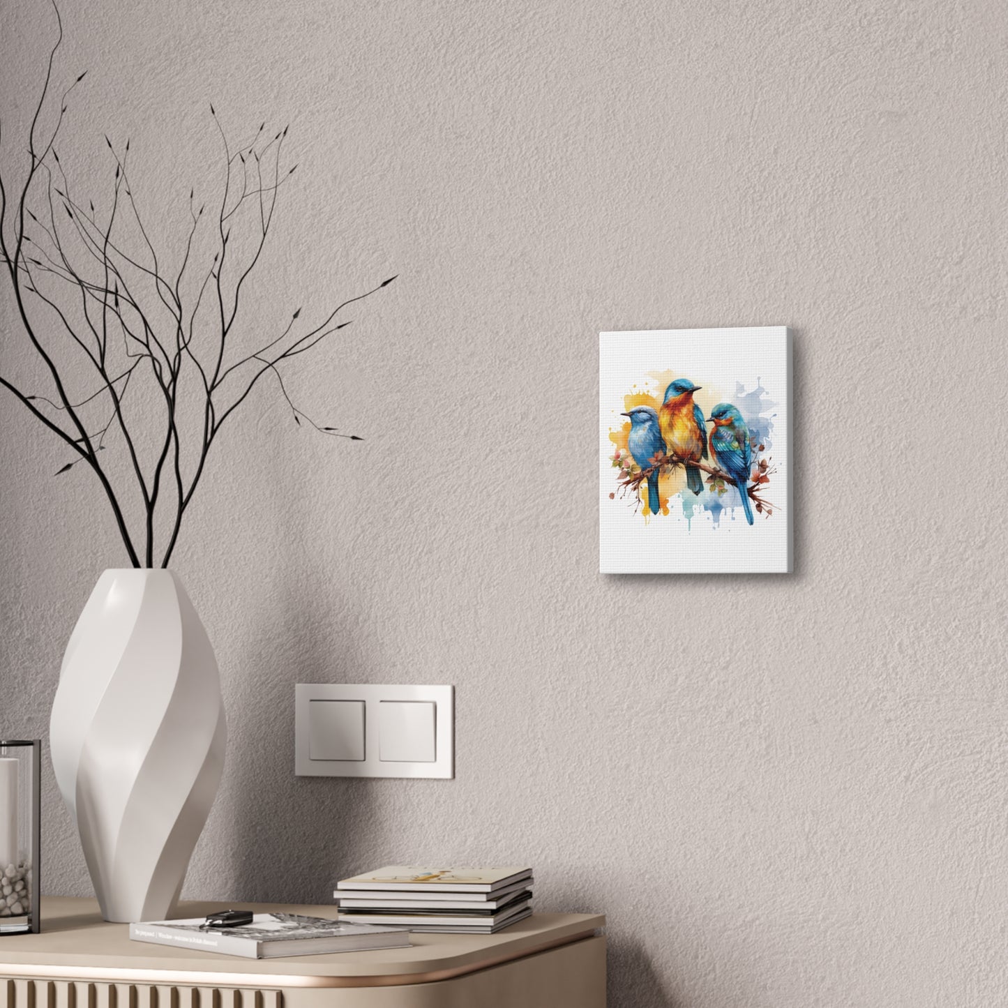 Canvas Print Bird Trio Water Color