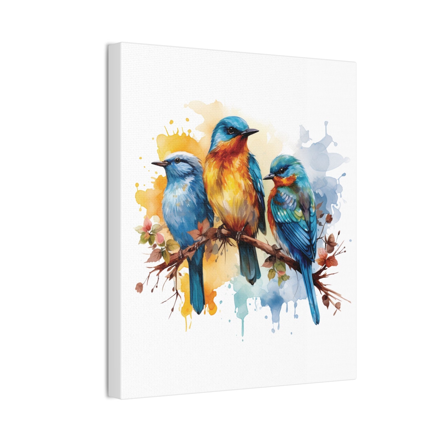 Canvas Print Bird Trio Water Color
