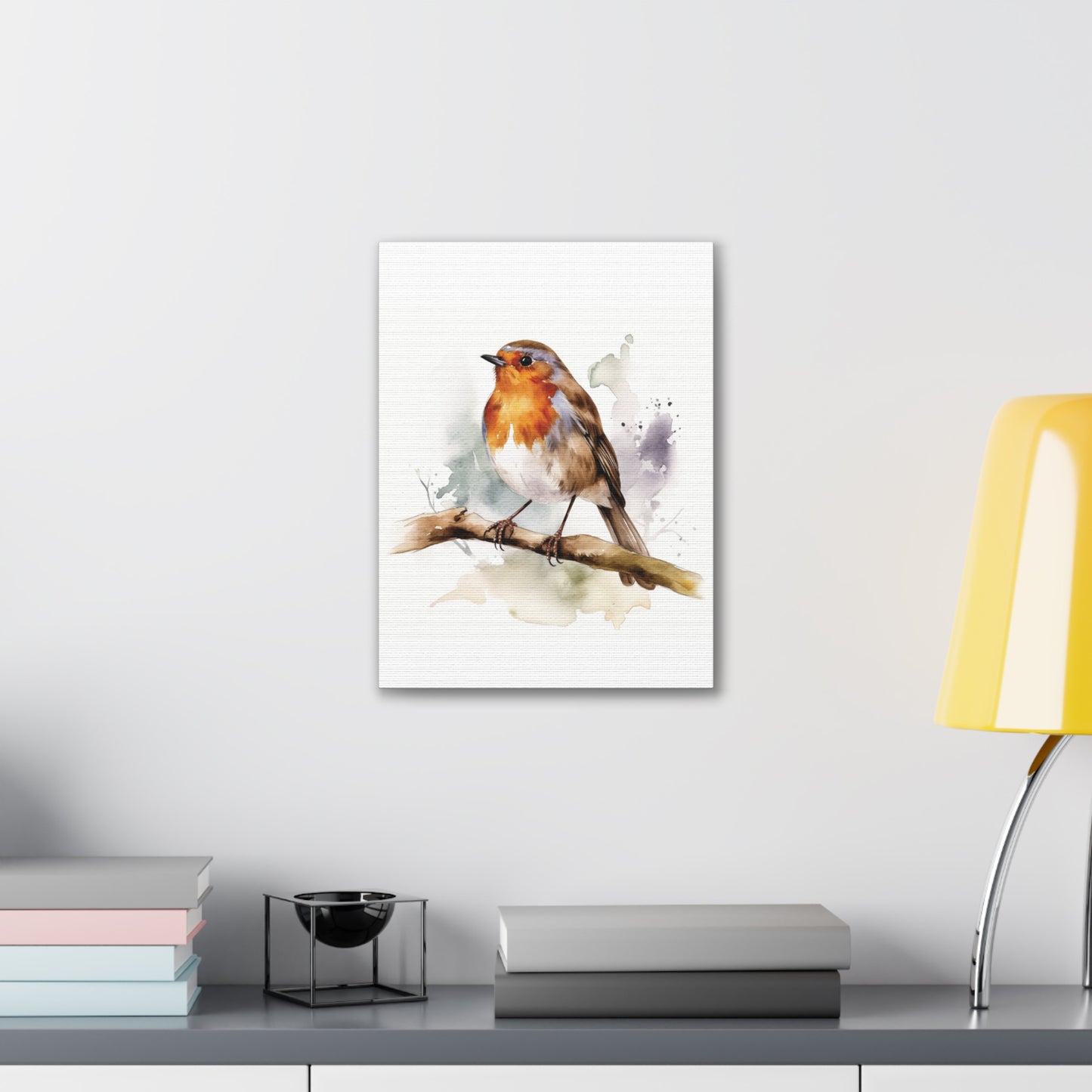 Canvas Print Robin Water Color
