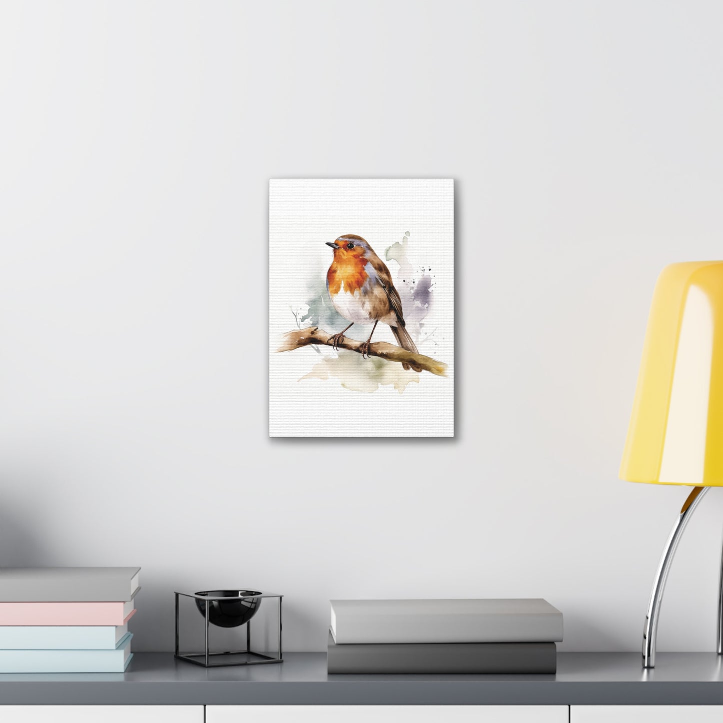 Canvas Print Robin Water Color