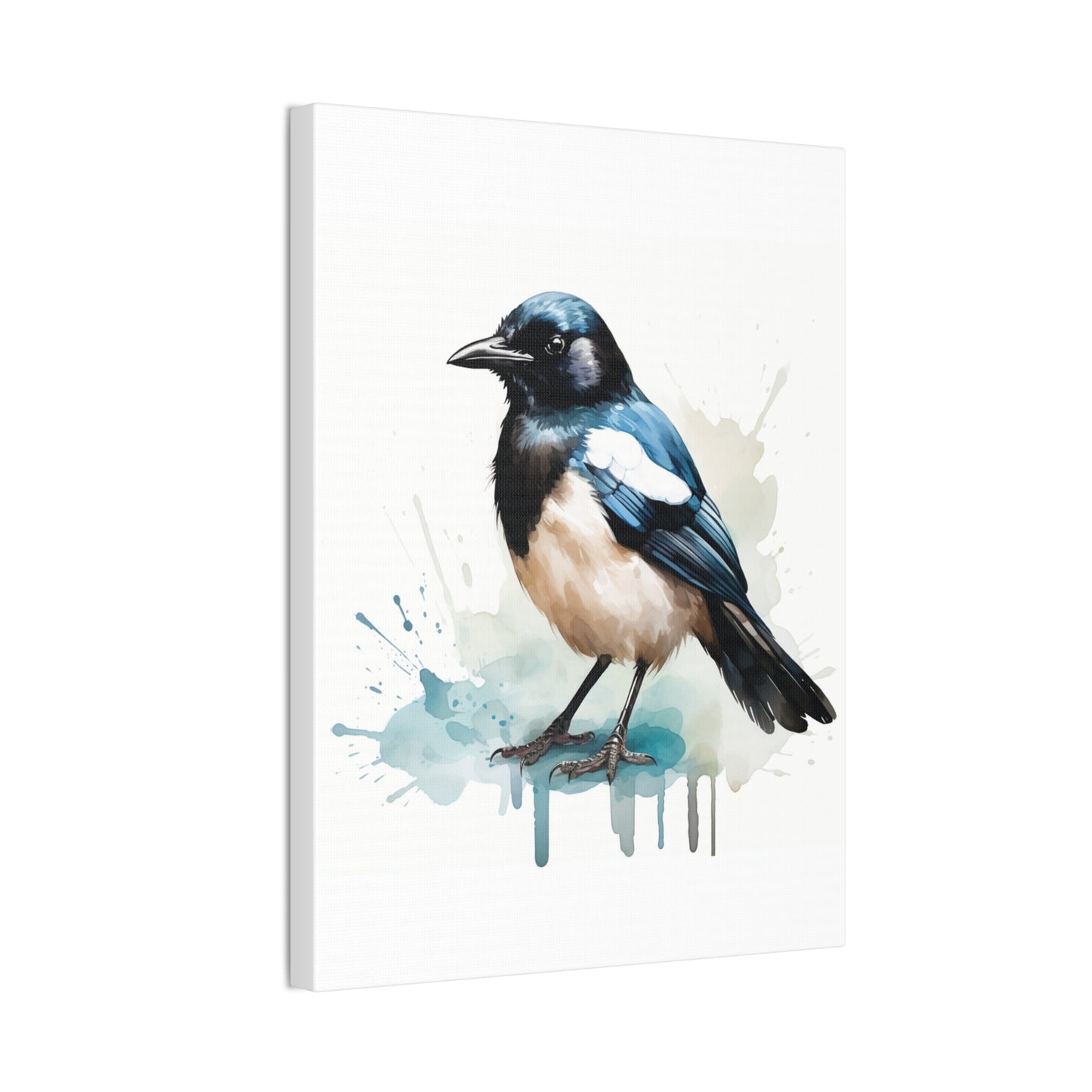Canvas Print Magpie Watercolor