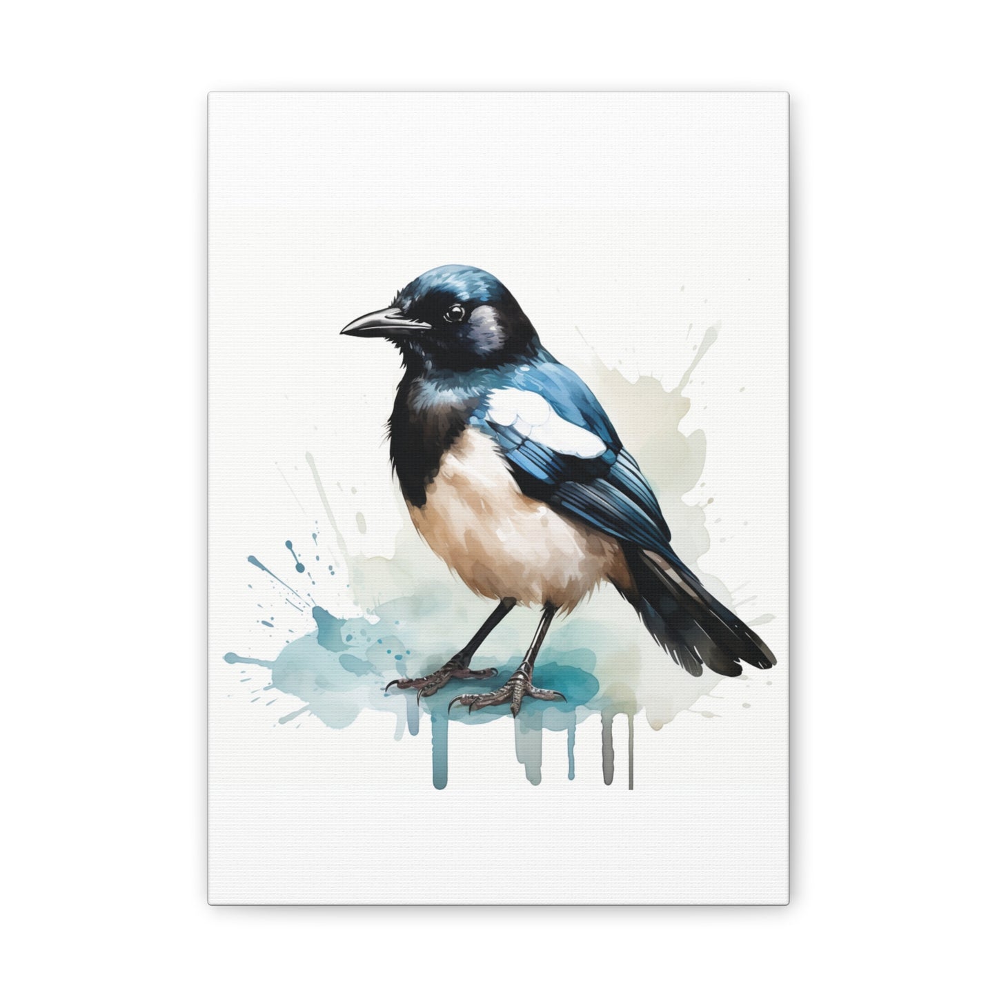 Canvas Print Magpie Watercolor