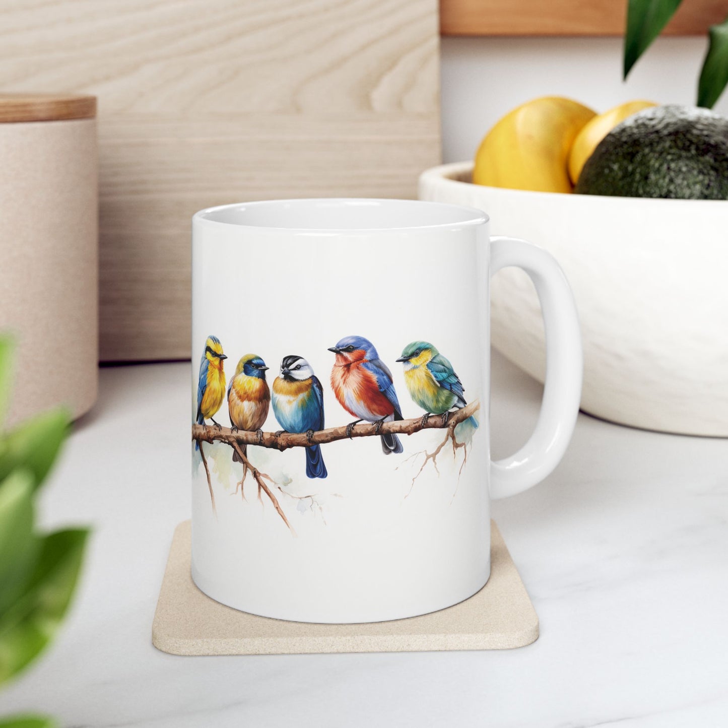 Colorful Bird Ceramic Mug - Perfect for Nature Lovers & Gift Giving